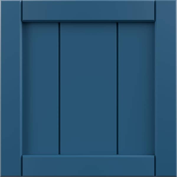 Ekena Millwork 12"W x 12"H True Fit PVC Framed Board-n-Batten Shutters Sample, Sojourn Blue SAMPLE-TFPBFHB - main